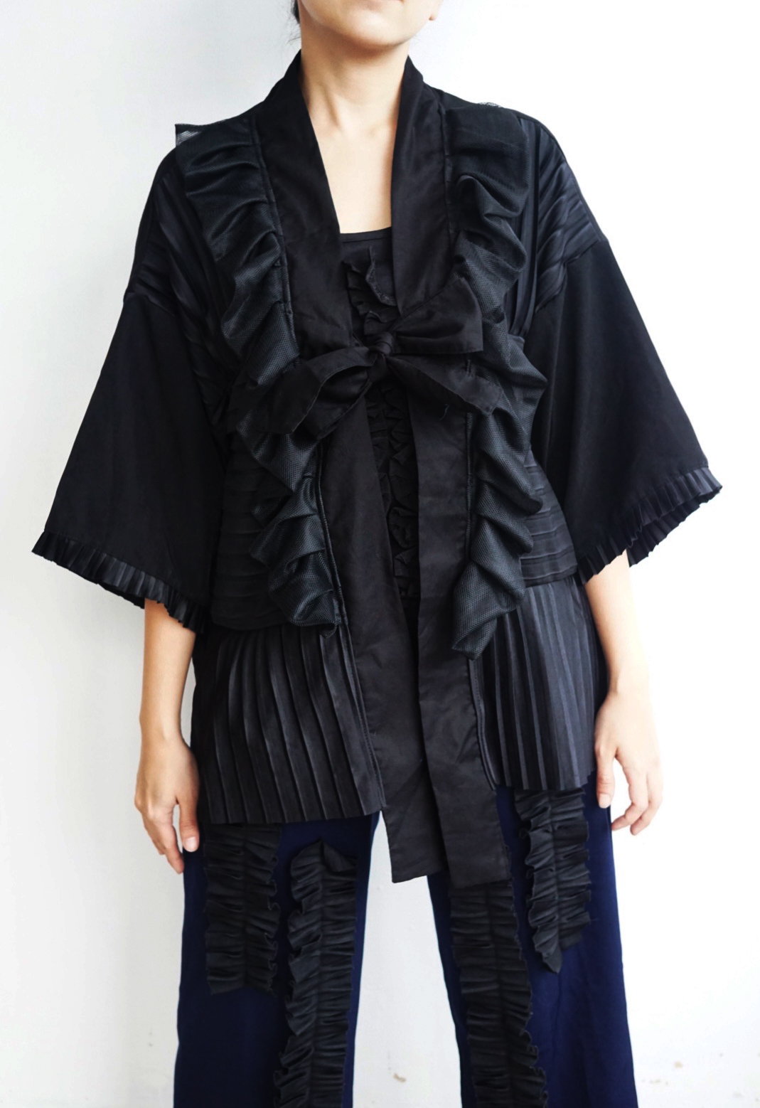 Mannequin Plastic Black Macaroon Kimono